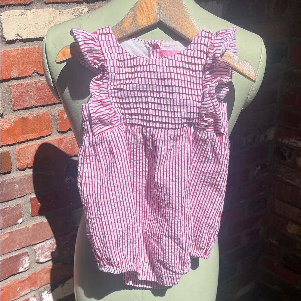 Bisby Red and White Striped Baby Romper size 18-24Months